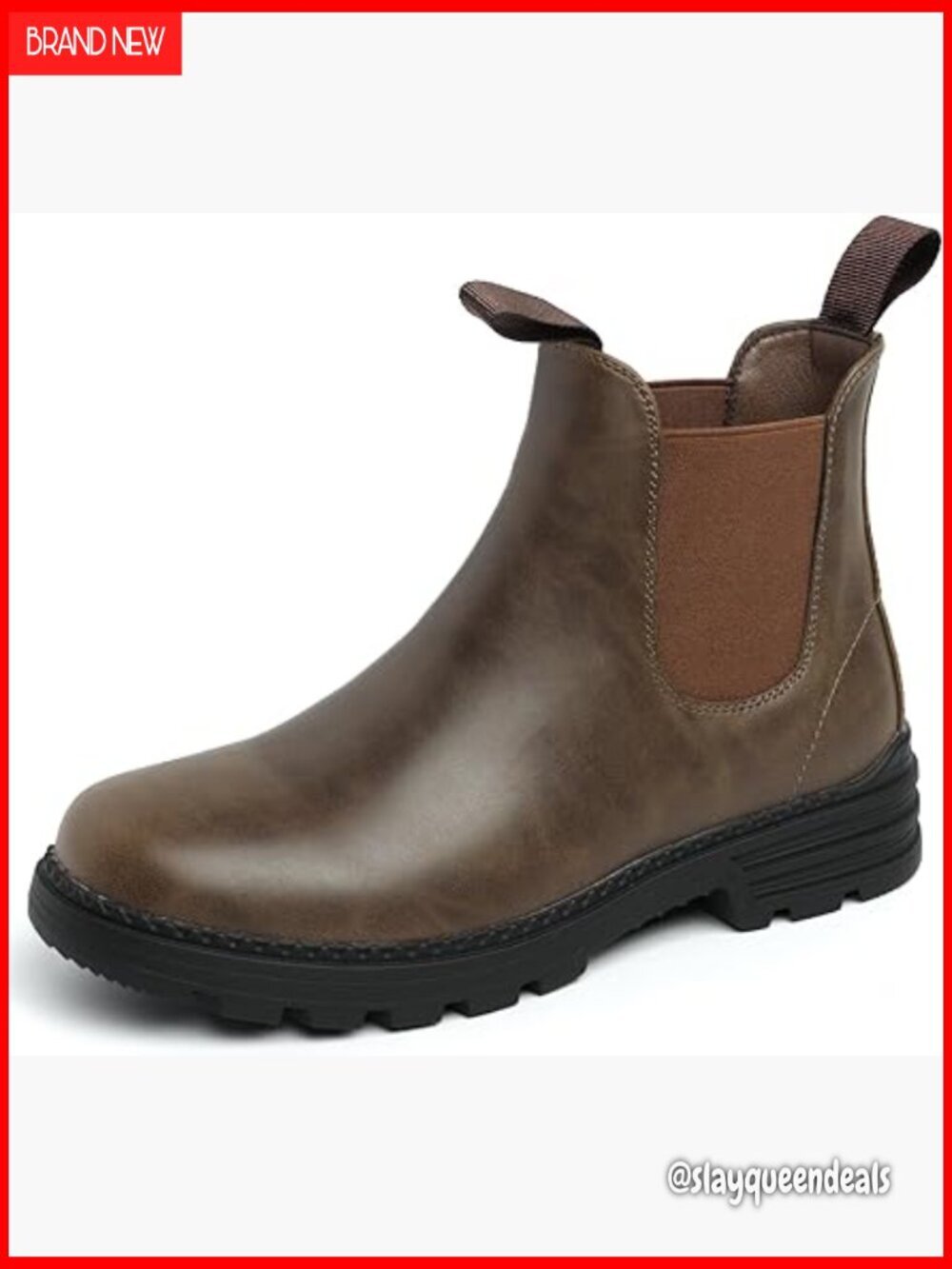 Leather Chelsea Hiking Boots Waterproof Slip-Resistant Ankle Boots